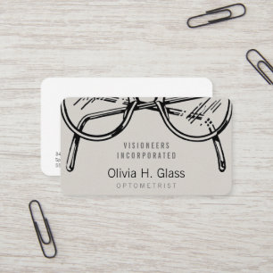Spectacles Eyewear Cloud Faux Flannel Business Card
