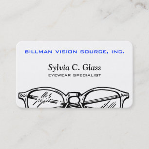 Spectacles Eyewear Optical Vision Business Card