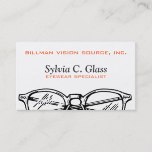 Spectacles Eyewear Optical Vision Business Card