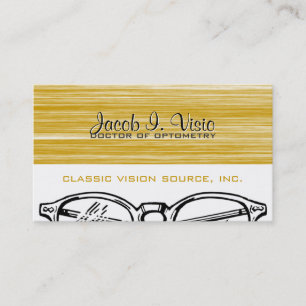 Spectacles Eyewear Optometry Vision Scratchy Business Card