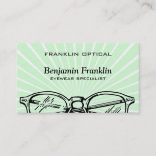 Spectacles Eyewear Sunburst Optical Vision Business Card
