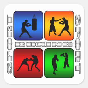 Spectacular Boxing Square Sticker