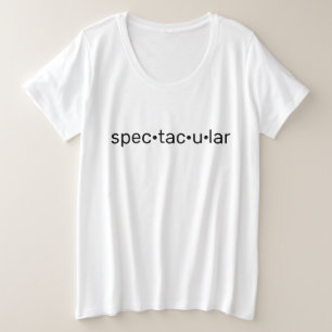Spectacular, cool black white plus size T-Shirt