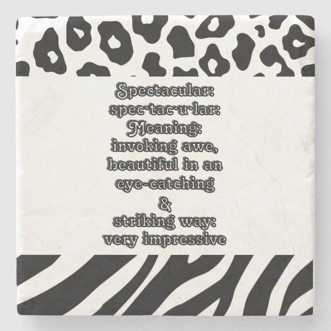 Spectacular: Defintion spec·tac·u·lar Stone Coaster (Front)