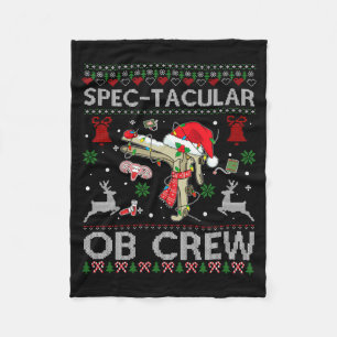 Spectacular Ob Crew Speculum Ugly Xmas Sweater Obg Fleece Blanket