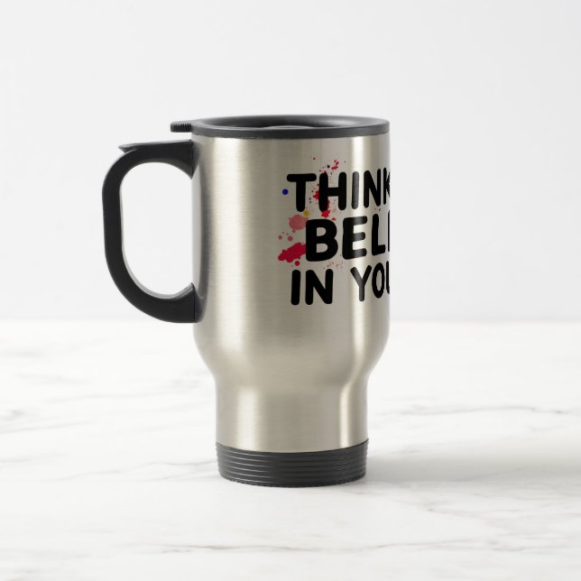 Spectacular Reflective Message Travel Game Travel Mug (Left)
