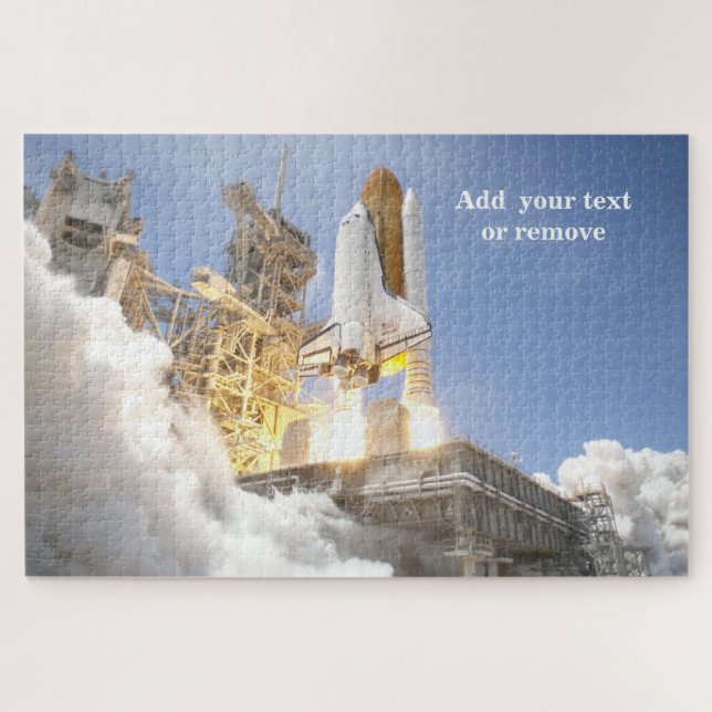 Spectacular, Space Shuttle Discovery takes off, Jigsaw Puzzle (Horizontal)