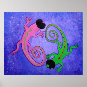 Spectacular Specled Lizards Poster