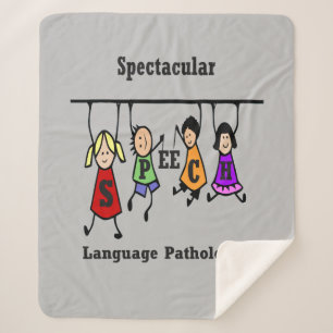 Spectacular Speech Languagewith Kids Sherpa Blanket