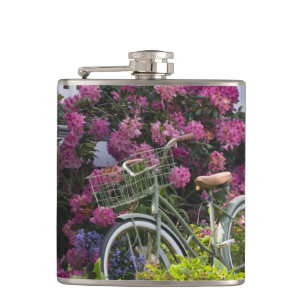 Spectacular spring bloom, whimsical antique hip flask