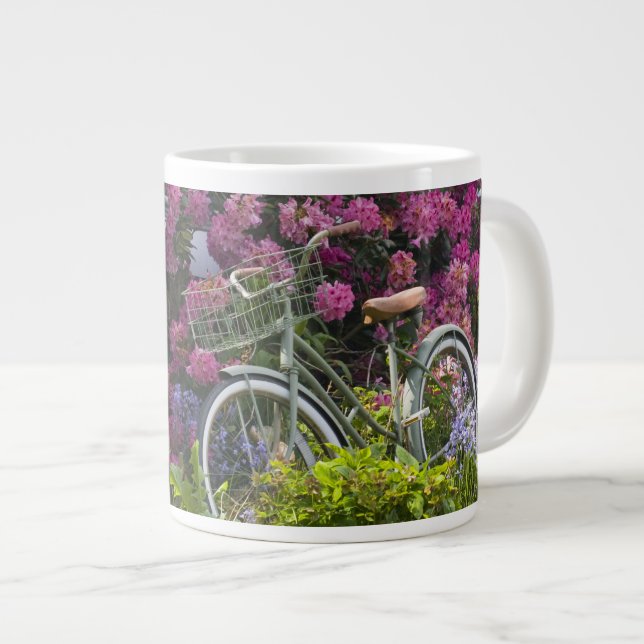 Spectacular spring bloom, whimsical antique large coffee mug (Front Right)