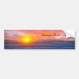 Spectacular Sunset at Huntington Beach Bumper Sticker