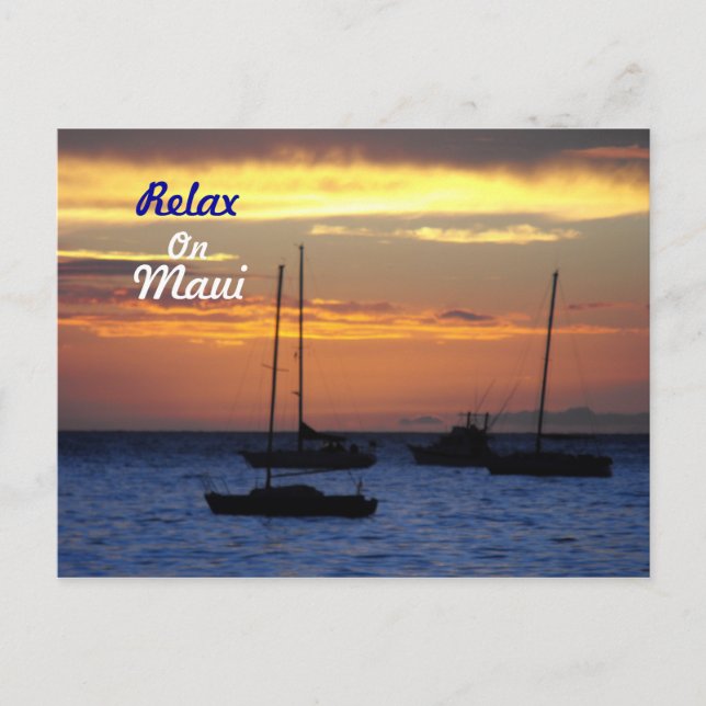 Spectacular Sunset, Lahaina, Maui Hawaii Postcard (Front)
