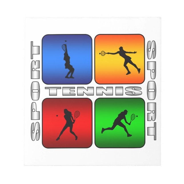 Spectacular Tennis (Female) Notepad (Front)