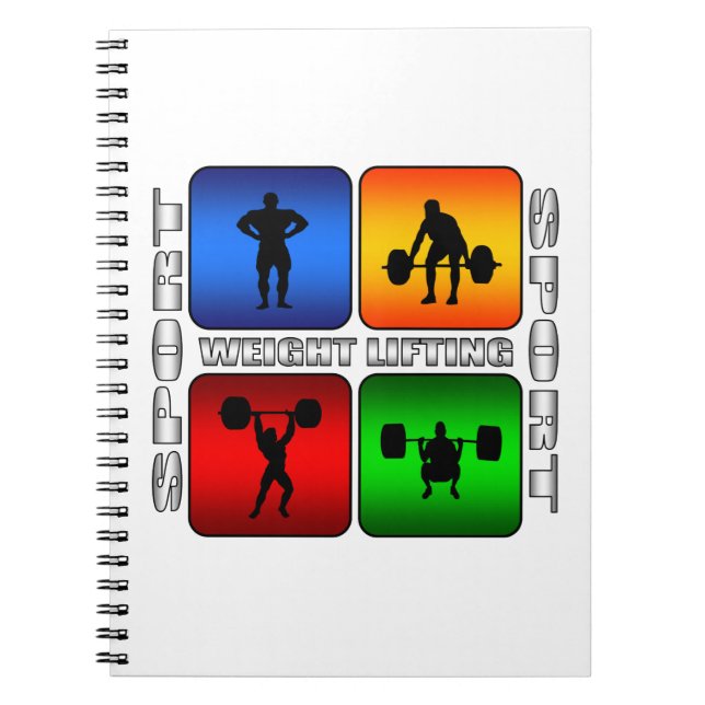Spectacular Weight Lifting Spiral Notebook (Front)