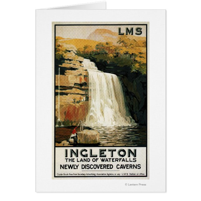 Spectators Climb on Waterfall Railway Poster (Front)