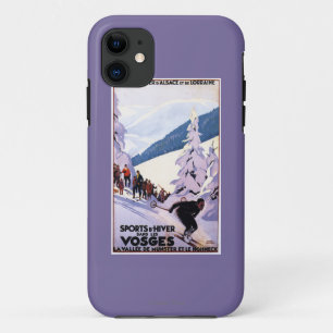 Spectators Watching Skier Poster Case-Mate iPhone Case