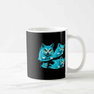 Spectral Cats Halloween Funny Flying Ghost Tee  Coffee Mug