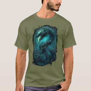 Spectral Coil Cyberpunk Serpent Dark Art T-Shirt