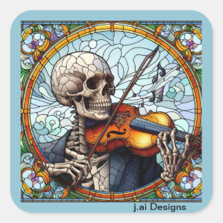 Spectral Fiddler Square Sticker