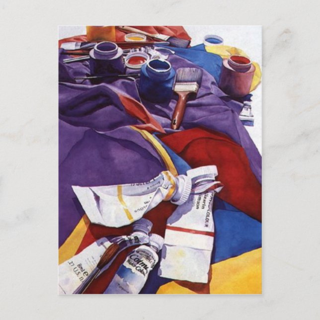 "Spectral Hierarchy" Artists Studio Watercolor Postcard (Front)