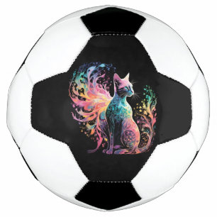 Spectral Holographical Cat: A Prism of Elegance Soccer Ball
