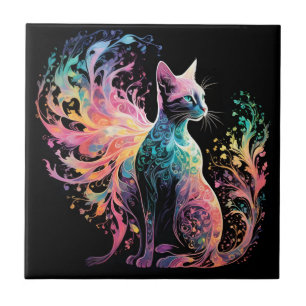 Spectral Holographical Cat: A Prism of Elegance Tile