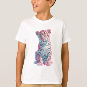 Spectral Leopard Cub Fine Art Print T-Shirt