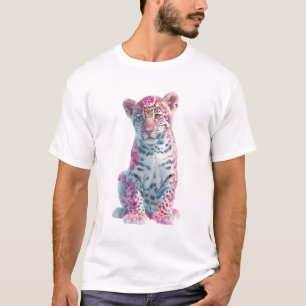 Spectral Leopard Cub Fine Art Print T-Shirt