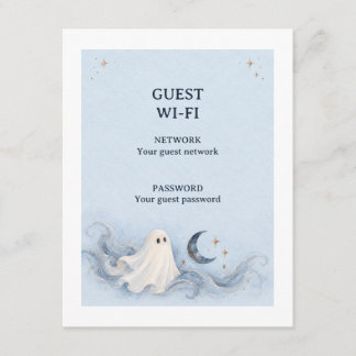 Spectral Signal Halloween Guest WiFi Sign Card