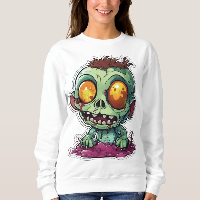 "Spectral Splash: A Fantastical, Liquid Halloween  Sweatshirt (Front)