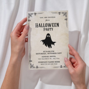 Spectre Classic Small Business Party Halloween Invitation