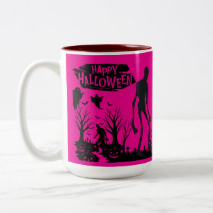 Spectre's Harvest Festival hot pink Two-Tone Coffee Mug