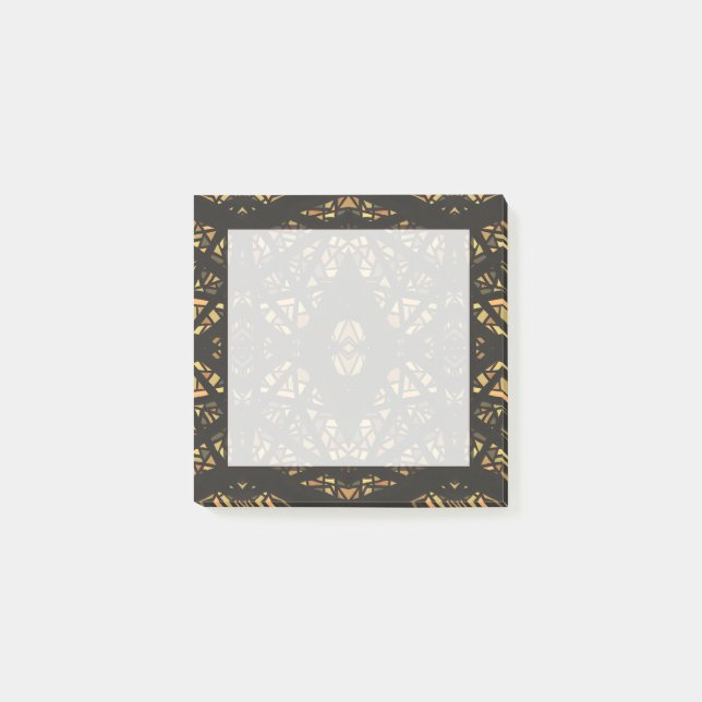 Spectroscopic Brown Black Abstract Gouache Art Post-it Notes (Front)