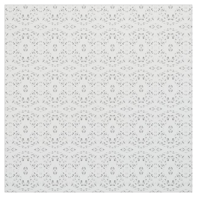 Spectroscopic Grey White Abstract Gouache Art Fabric (Swatch)
