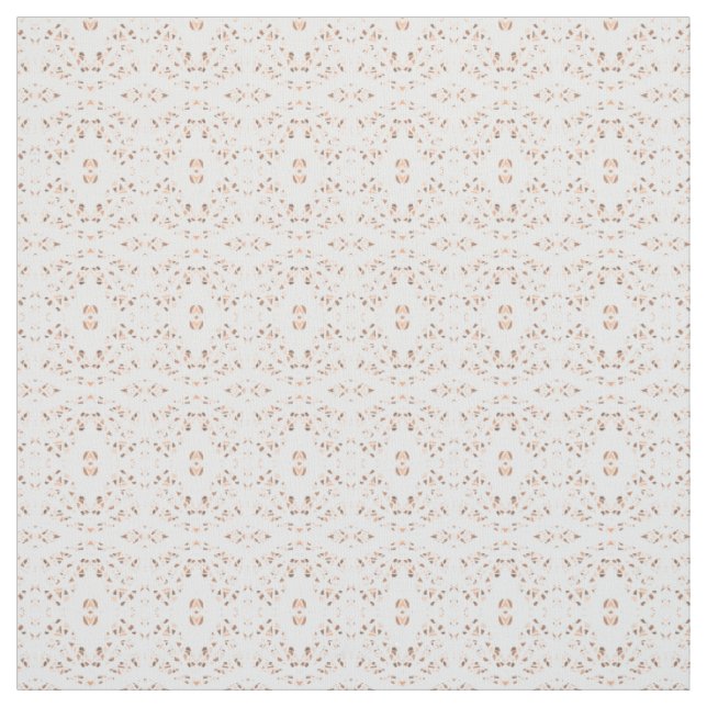 Spectroscopic Orange White Abstract Gouache Art Fabric (Swatch)