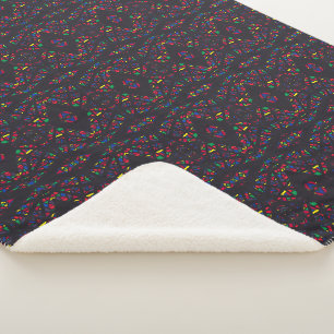 Spectroscopic Rainbow Abstract Gouache Art Sherpa Blanket