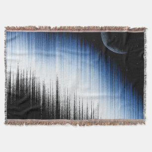 Spectrum And Moon Throw Blanket