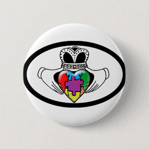 Spectrum Claddagh 6 Cm Round Badge
