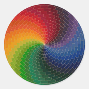 Spectrum Colour Wheel Classic Round Sticker