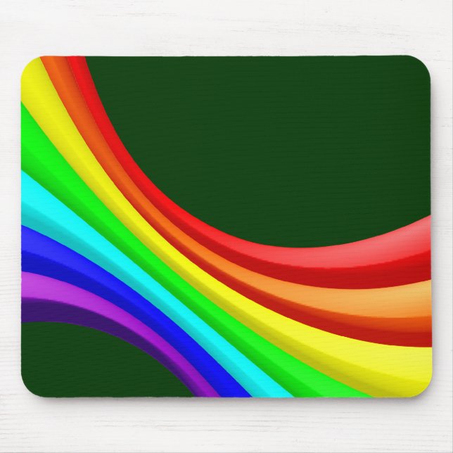 Spectrum Curve 3d - Dark Green 003300 Mouse Pad (Front)