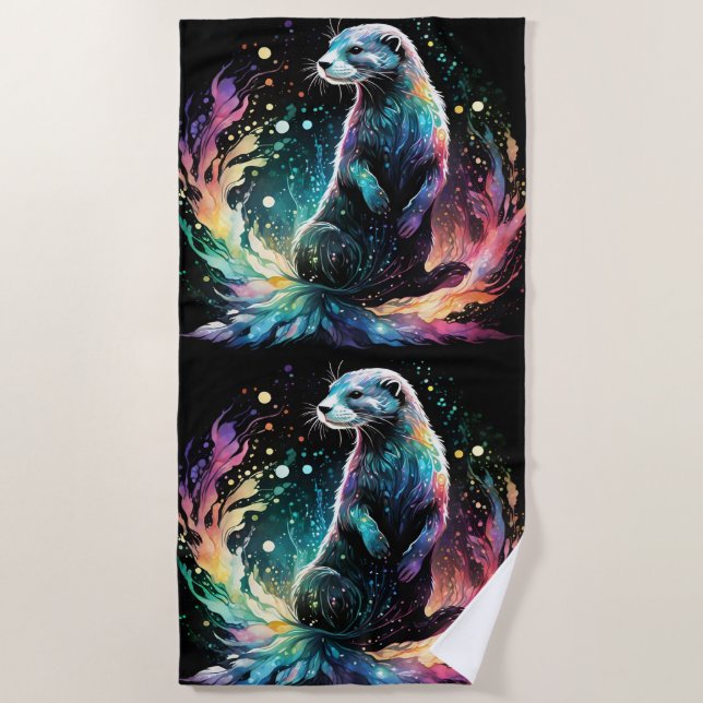 Spectrum Edge: The Otters Glow Beach Towel (Front)