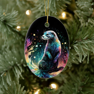 Spectrum Edge: The Otters Glow Ceramic Tree Decoration