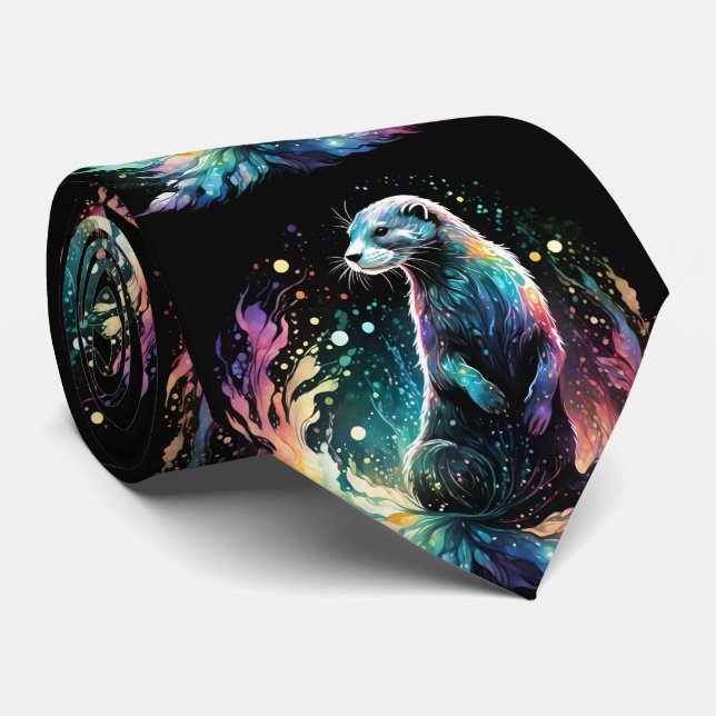 Spectrum Edge: The Otters Glow Tie (Rolled)