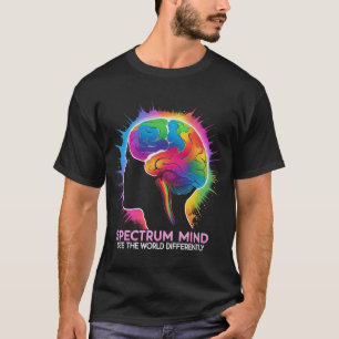 Spectrum Mind – Colourful Brain Neurodiversity Art T-Shirt
