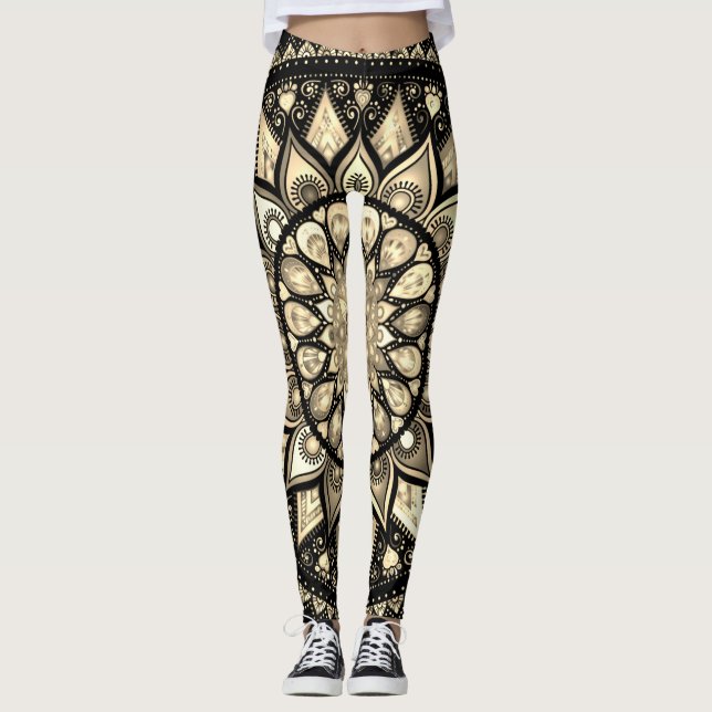 Spectrum of  colour mandala leggings (Front)