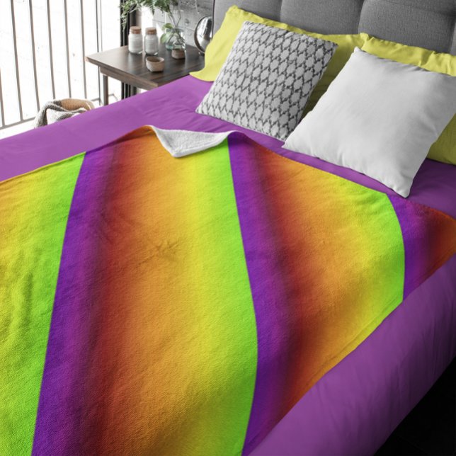 Spectrum of Diagonal Colours Fleece Blanket (Spectrum of Diagonal Colors Fleece Blanket)