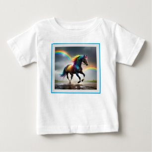 Spectrum of Grace: Rainbow Horse Beneath Rainbows Baby T-Shirt
