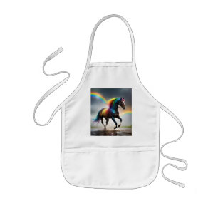 Spectrum of Grace: Rainbow Horse Beneath Rainbows Kids Apron