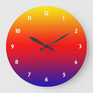 Spectrum of Horizontal Colors -1 Large Clock
